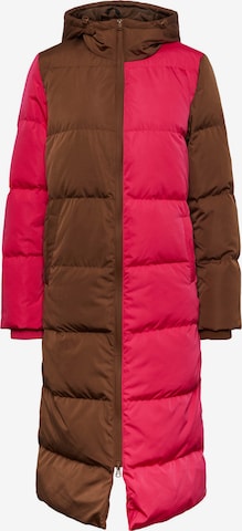 Y.A.S Winter coat 'Cecilie' in Brown: front