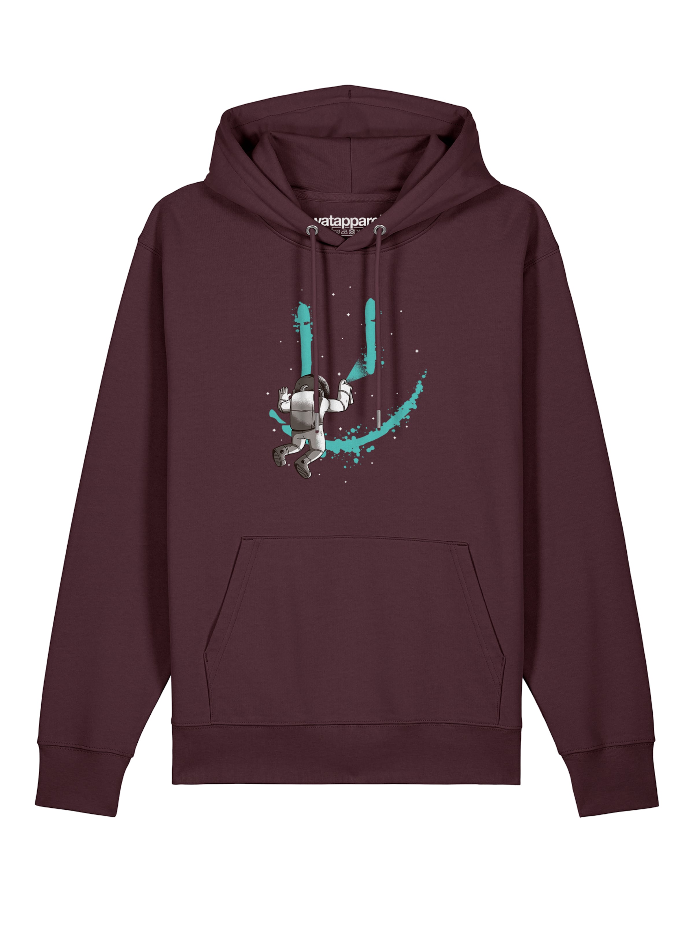 Watapparel Sweatshirt ' Graffiti Astronaut ' in Rood: voorkant