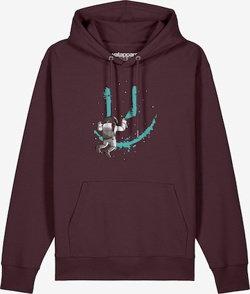 Watapparel Sweatshirt ' Graffiti Astronaut ' in Rood: voorkant