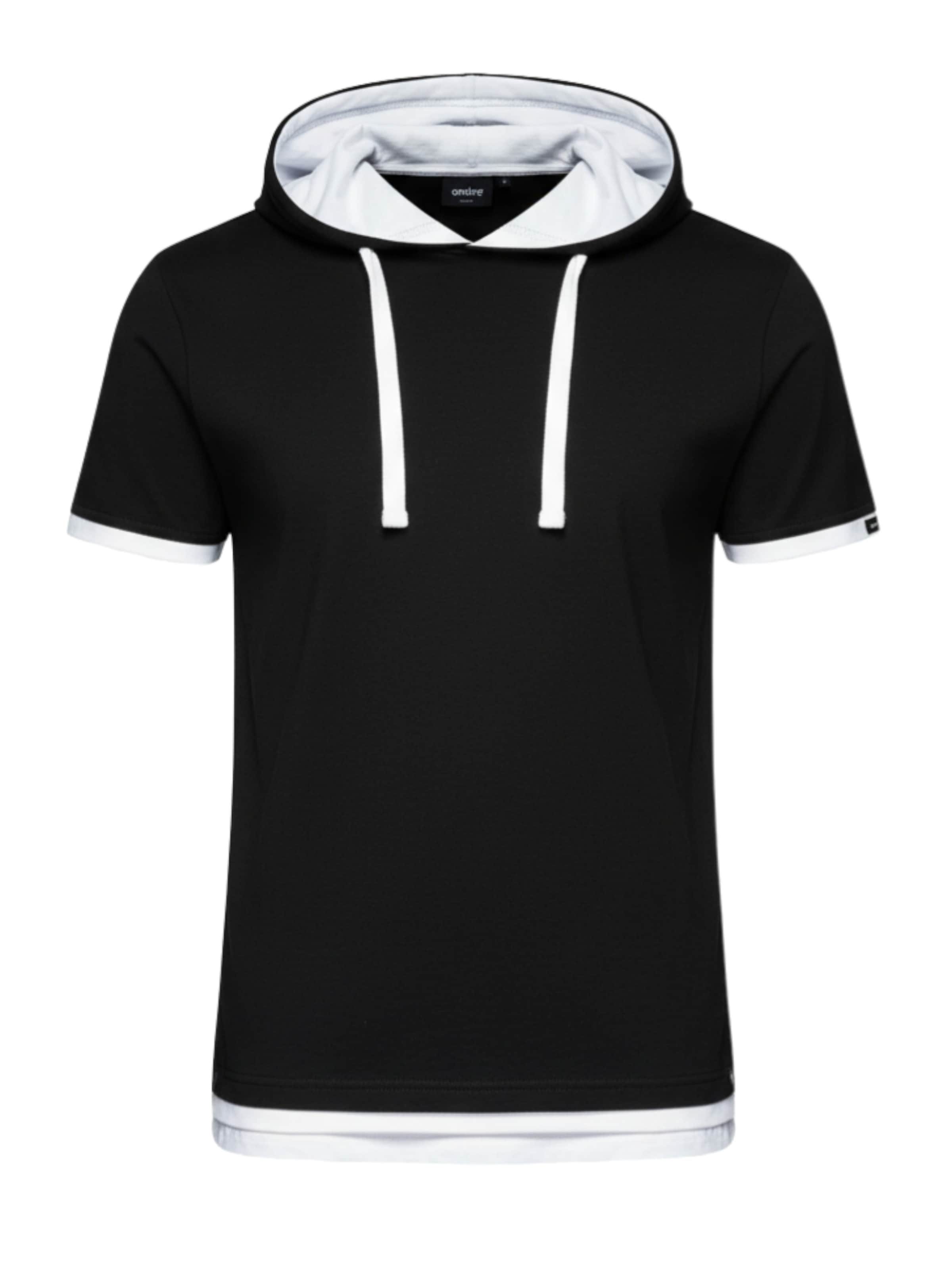 Ombre T-Shirt in Schwarz: Vorderseite