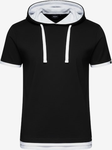 Ombre T-Shirt in Schwarz: Vorderseite