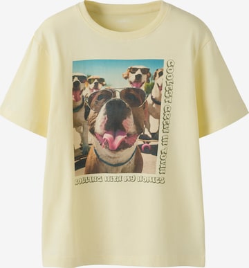 Tricou 'NKMVOTO' de la NAME IT pe galben: față