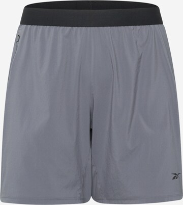 Reebok Regular Workout Pants 'SPEED 3.0' in Grey: front