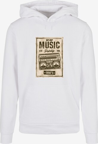 Mister Tee Sweatshirt 'Retro Boom' in Wit: voorkant