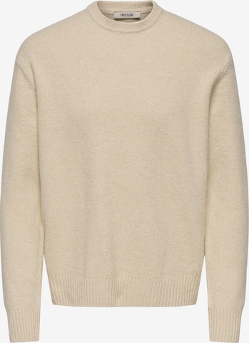 Only & Sons Pulover 'ONSJames' | bež barva: sprednja stran