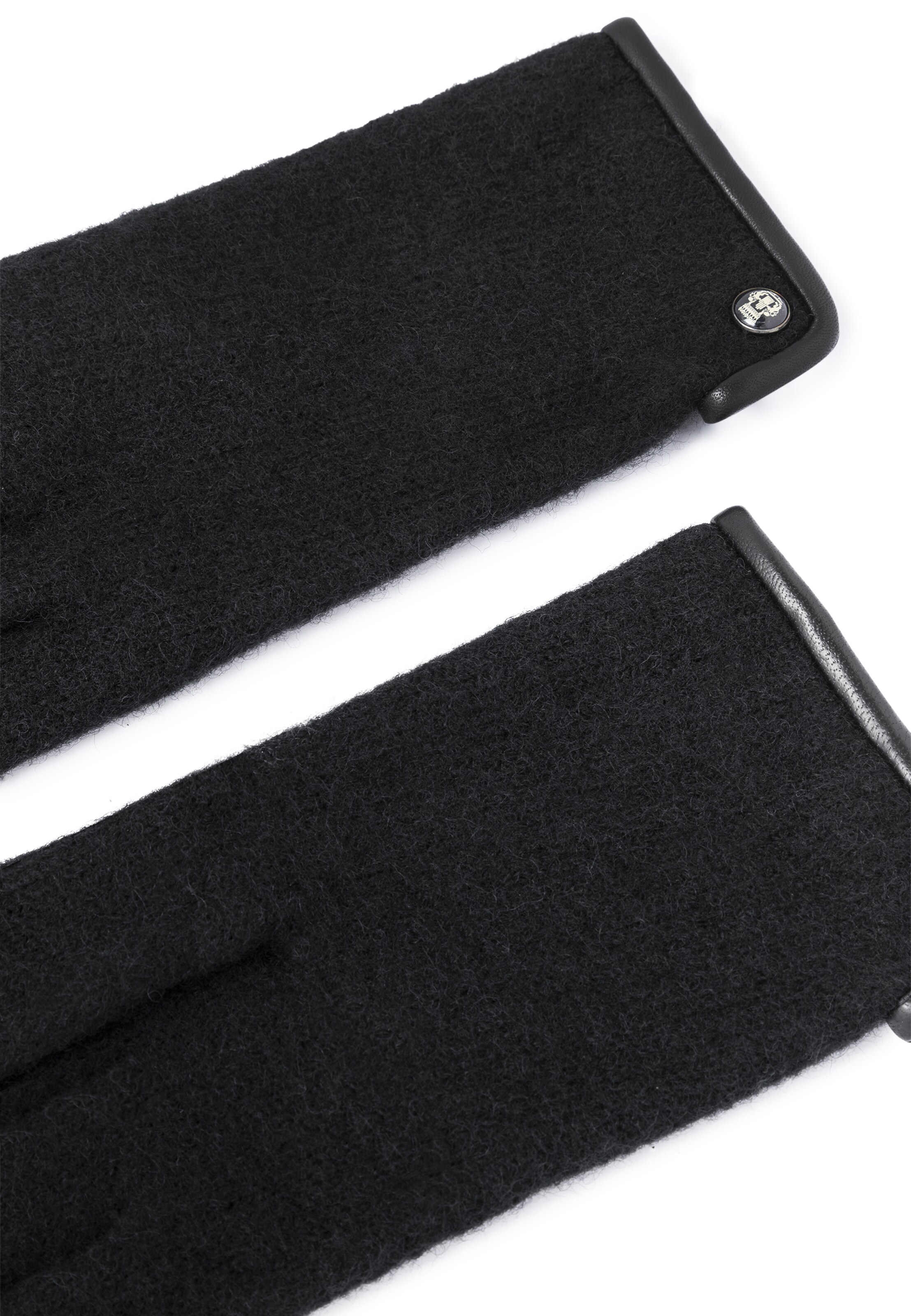 Mănuşi cu degete 'FELTED WOOL' de la Roeckl pe negru