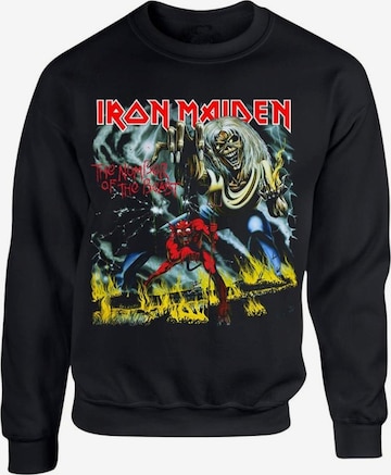 Sweat-shirt 'Number of the beast' Iron Maiden en noir : devant
