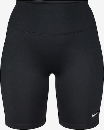 NIKE Skinny Sportshorts 'ONE' in Schwarz: Vorderseite