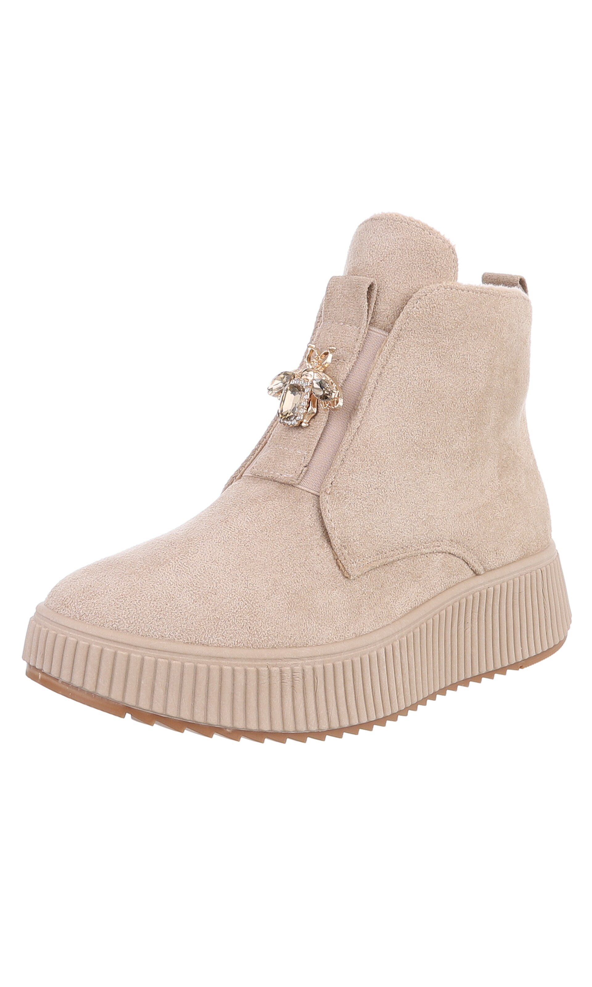Ital-Design Stiefelette in Beige: Vorderseite