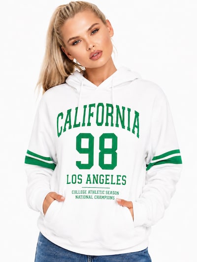 Worldclassca Oversizepullover 'California 98'‌‌‌‌‌‌‌‌‌ in S-L in weiß, Produktansicht