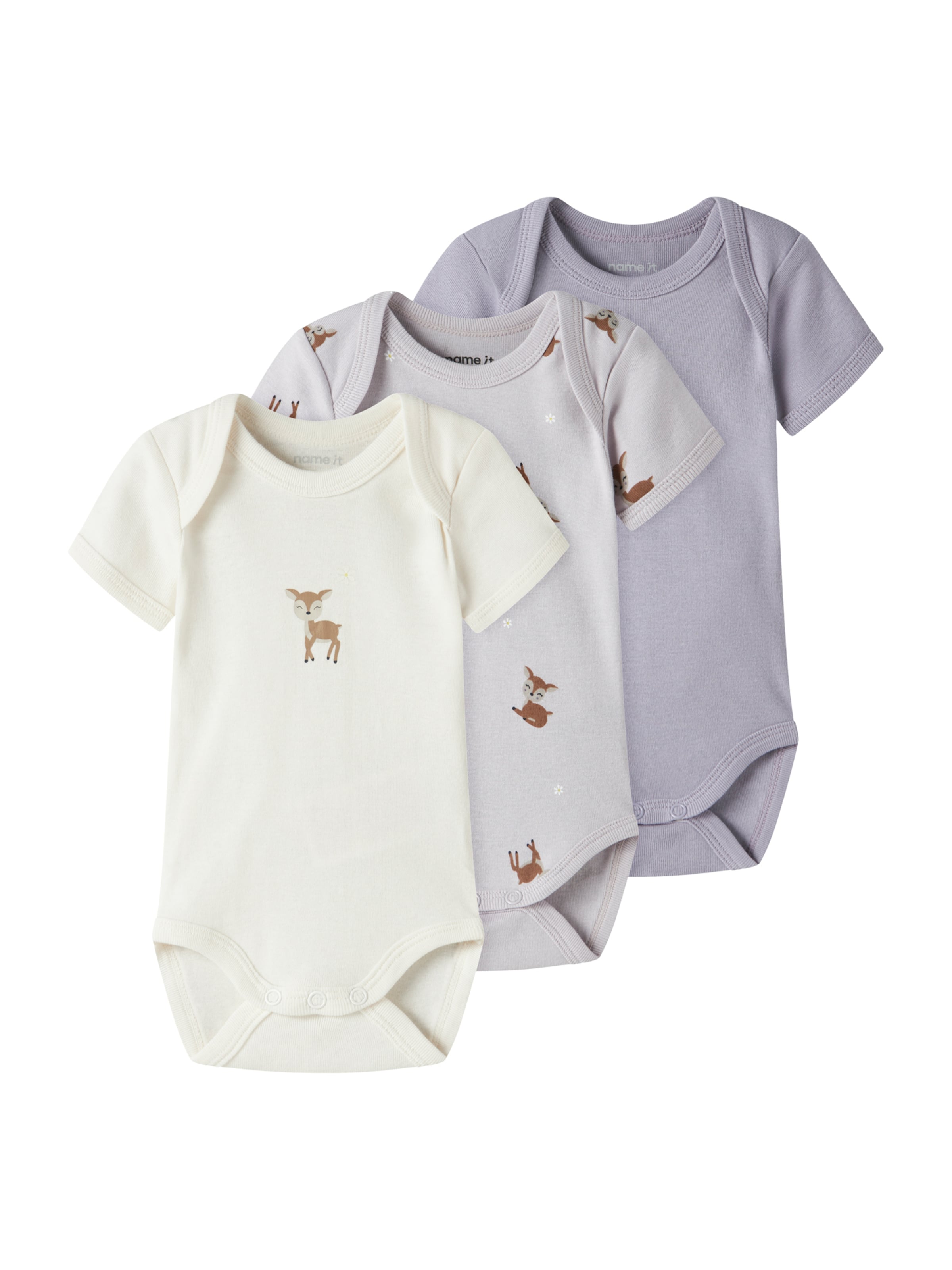 NAME IT - Pijama entero/body en beige: frente