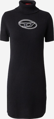 DIESEL Knitted dress 'M-ARGARET' in Black: front