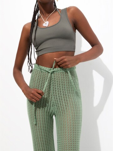 Pull&Bear Flared Pants in Green