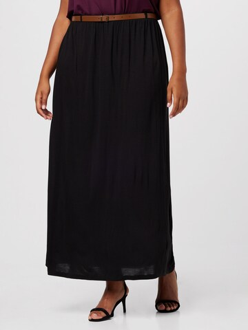 Vero Moda Curve Skirt 'LINN' in Black: front