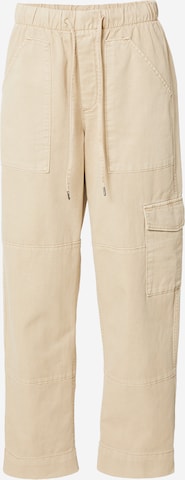 Loosefit Pantalon cargo GAP en beige : devant