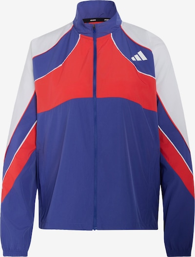 ADIDAS PERFORMANCE Trainingsjacke 'Adizero Archive' in XXS in enzian / hellgrau / rot, Produktansicht