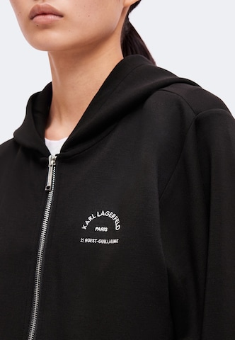 Karl Lagerfeld - Sudadera con cremallera en negro