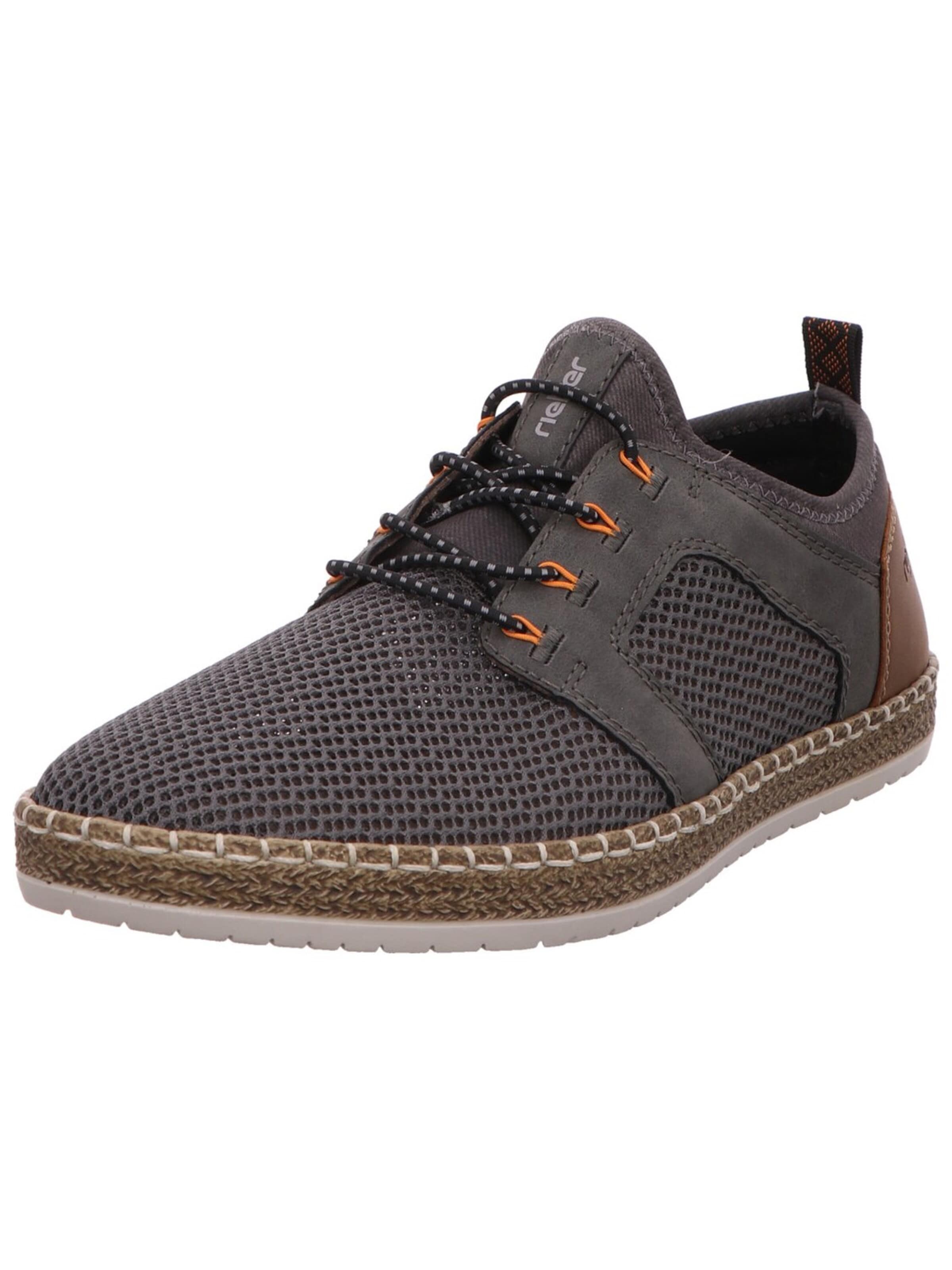 Rieker Veterschoen 'Sneaker Herren B5252-45 Leder-Mix in grau' in Grijs: voorkant