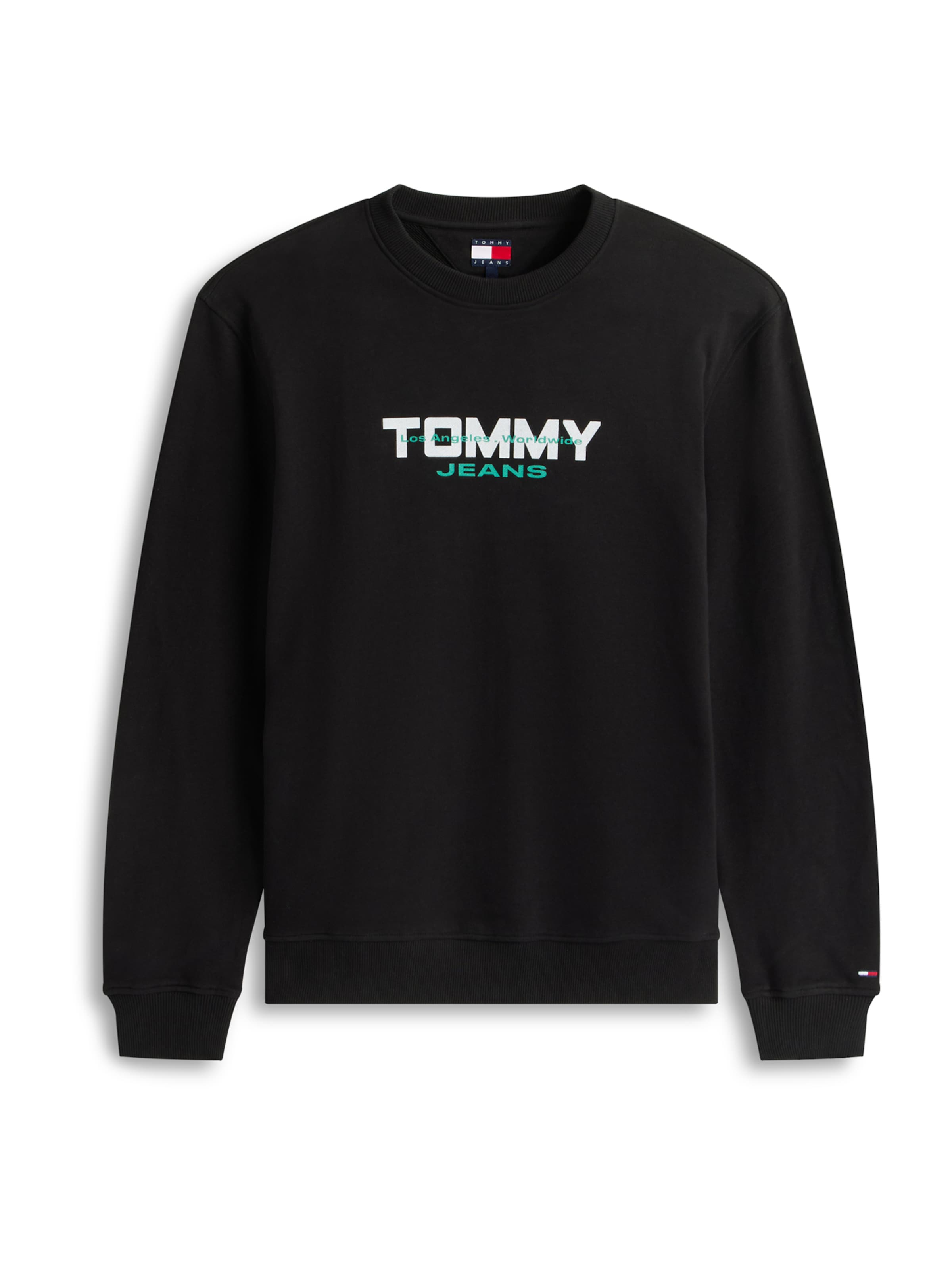 Bluză de molton 'ESS' de la Tommy Jeans pe negru: față