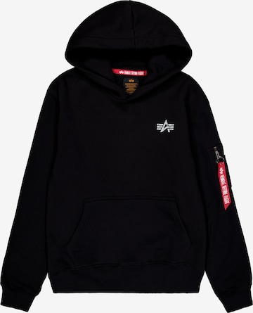 ALPHA INDUSTRIES Μπλούζα φούτερ σε μαύρο: μπροστά