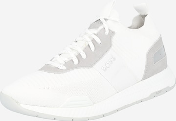 BOSS Orange Låg sneaker 'Titanium' i vit: framsida