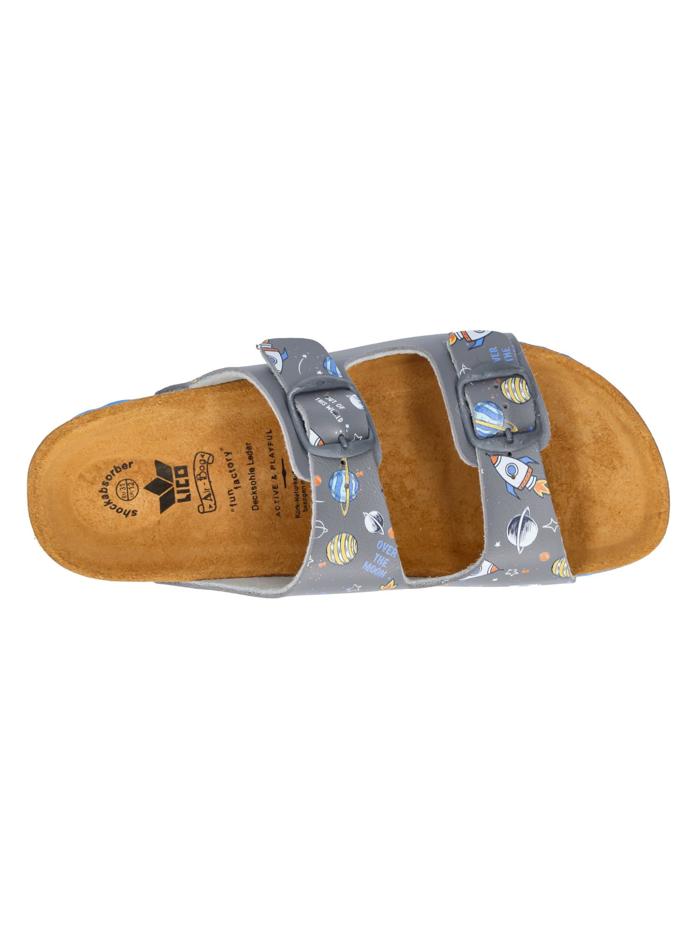 LICO Offene Schuhe 'Bioline Universe' in Grau