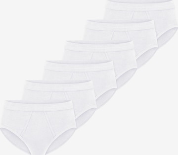 SCHIESSER Slip 'Cotton Essentials Feinripp' in Weiß: Vorderseite