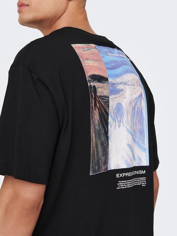 Only & Sons Shirt 'ART' in Black