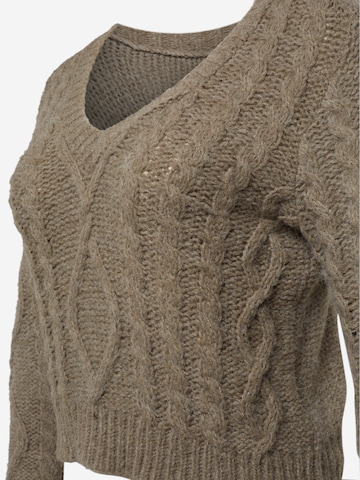 Guido Maria Kretschmer Curvy Sweater 'Marina' in Brown