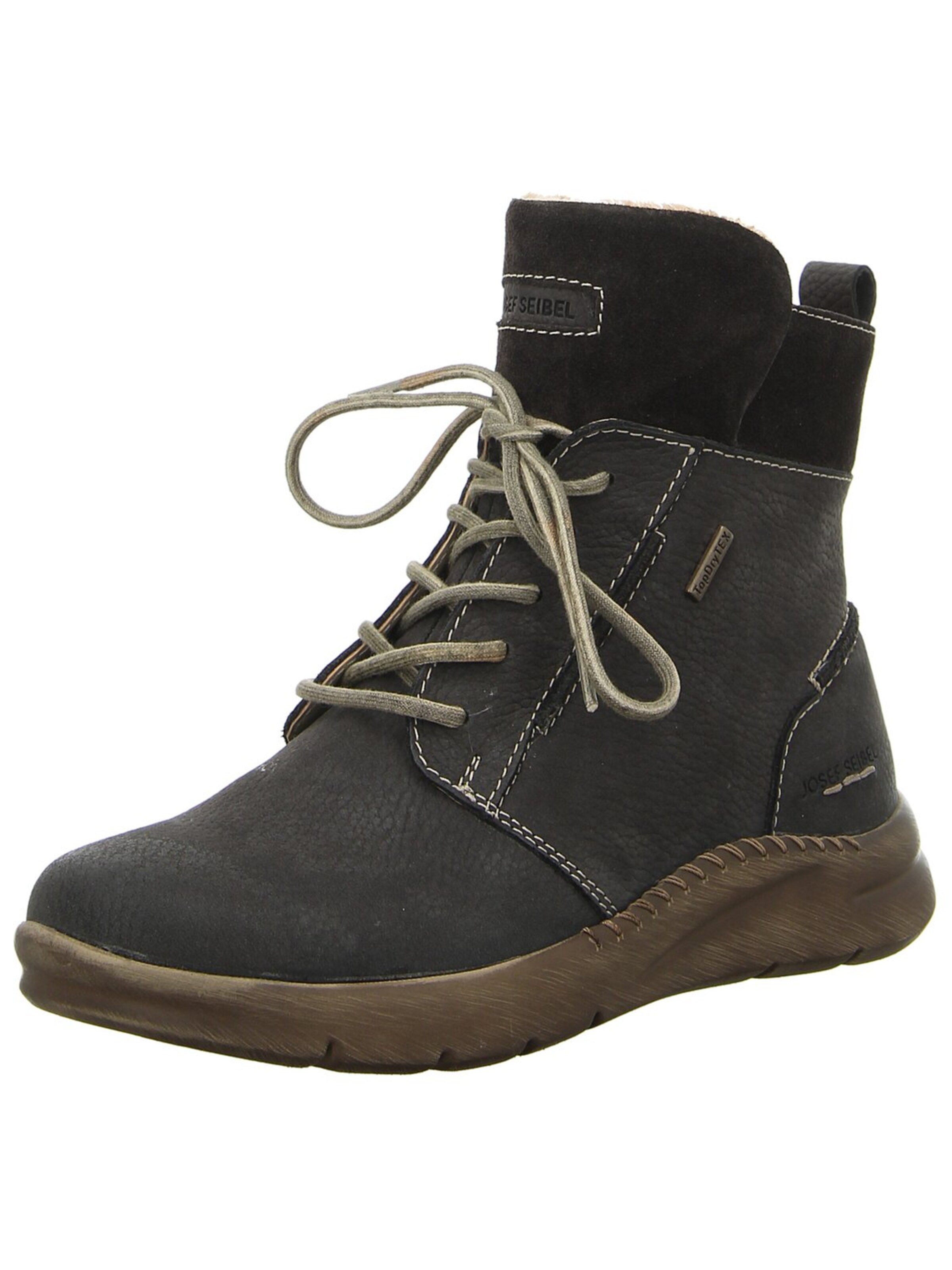 JOSEF SEIBEL Lace-up bootie 'Damen Stiefelette 91753VL796/150 Rauleder in grau' in Grey: front
