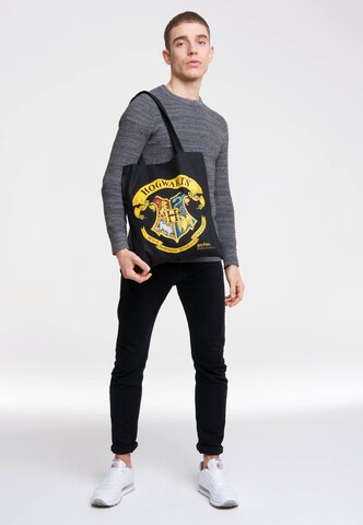 LOGOSHIRT Shopper 'Harry Potter Hogwarts' in Zwart