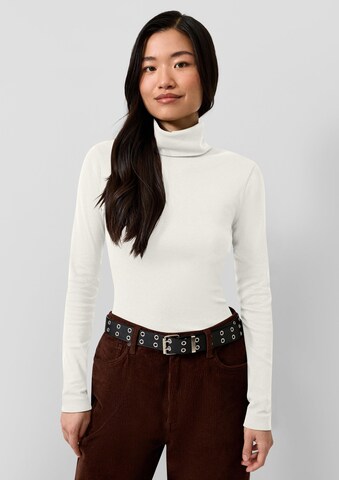 QS Shirt in Beige: voorkant