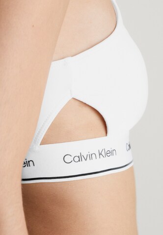 Calvin Klein Swimwear Bustier Bikinitop 'Meta Legacy' in Weiß