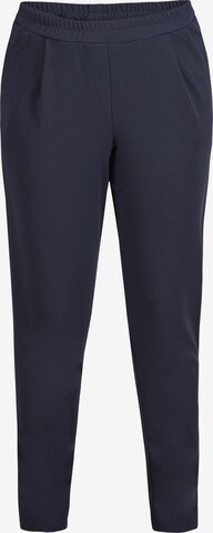 Karko Pleat-Front Pants ' ERYKA ' in Blue: front