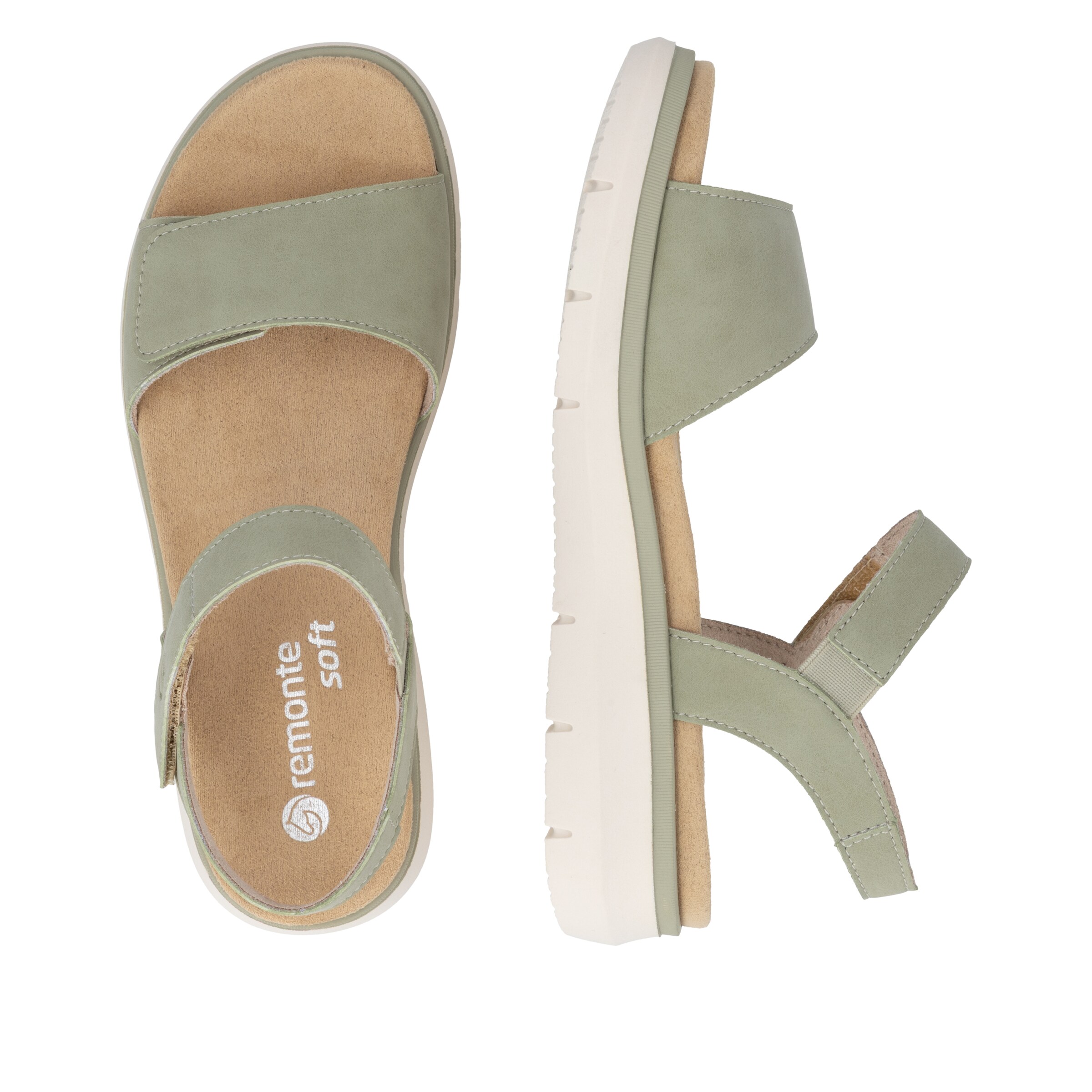 Sandales à lanières 'D2K58' REMONTE en vert