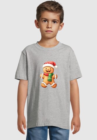 Merchcode T-Shirt 'Christmas Ginger' in Grau: Vorderseite