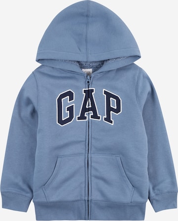 GAP - Sudadera con cremallera en azul: frente