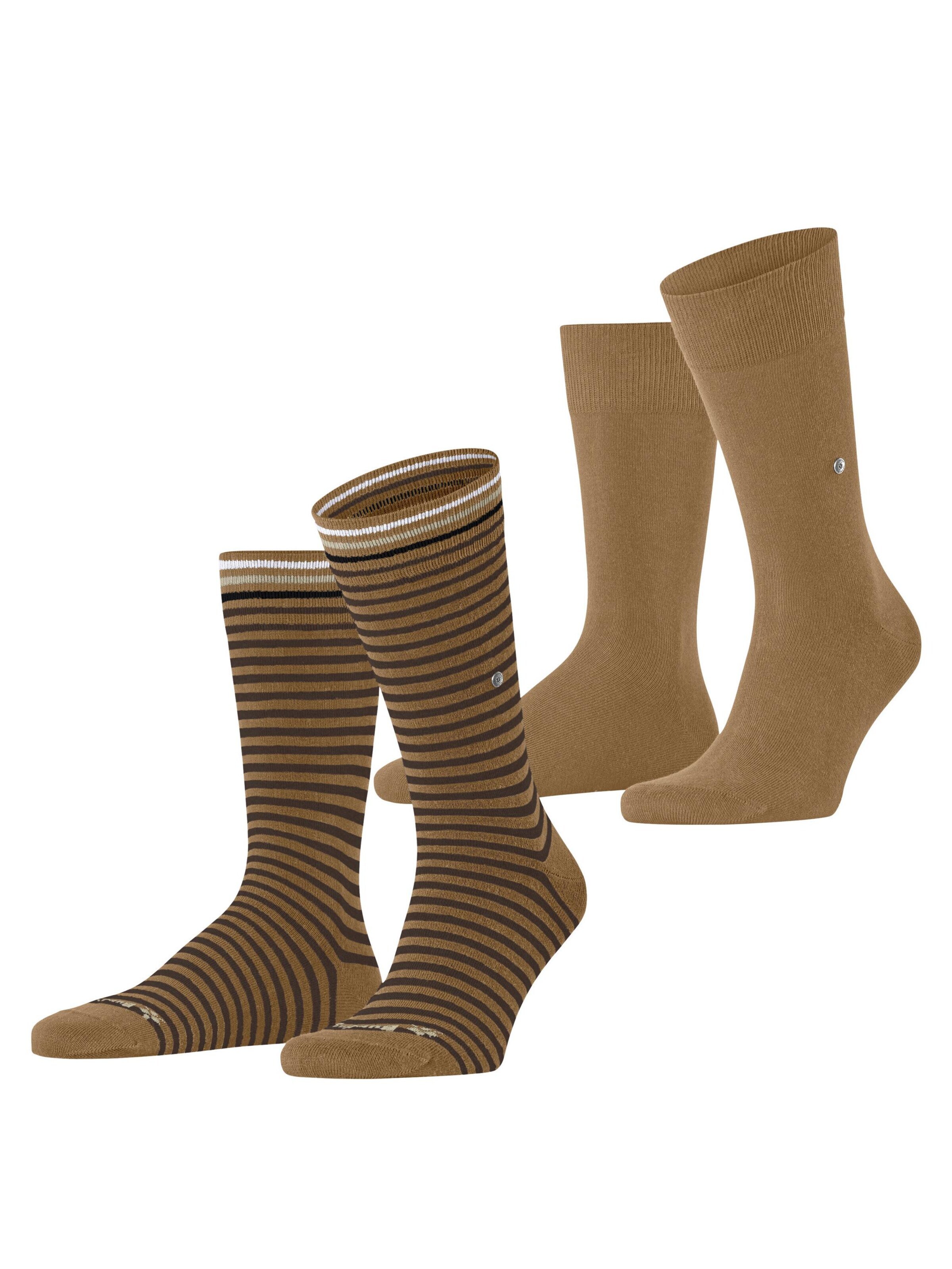 BURLINGTON Socks 'Everyday Stripe 2-Pack' in Brown: front