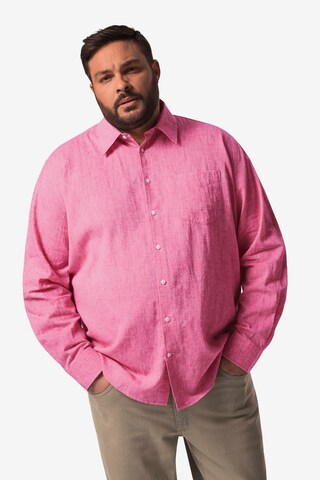 Boston Park Regular fit Button Up Shirt in Pink: front