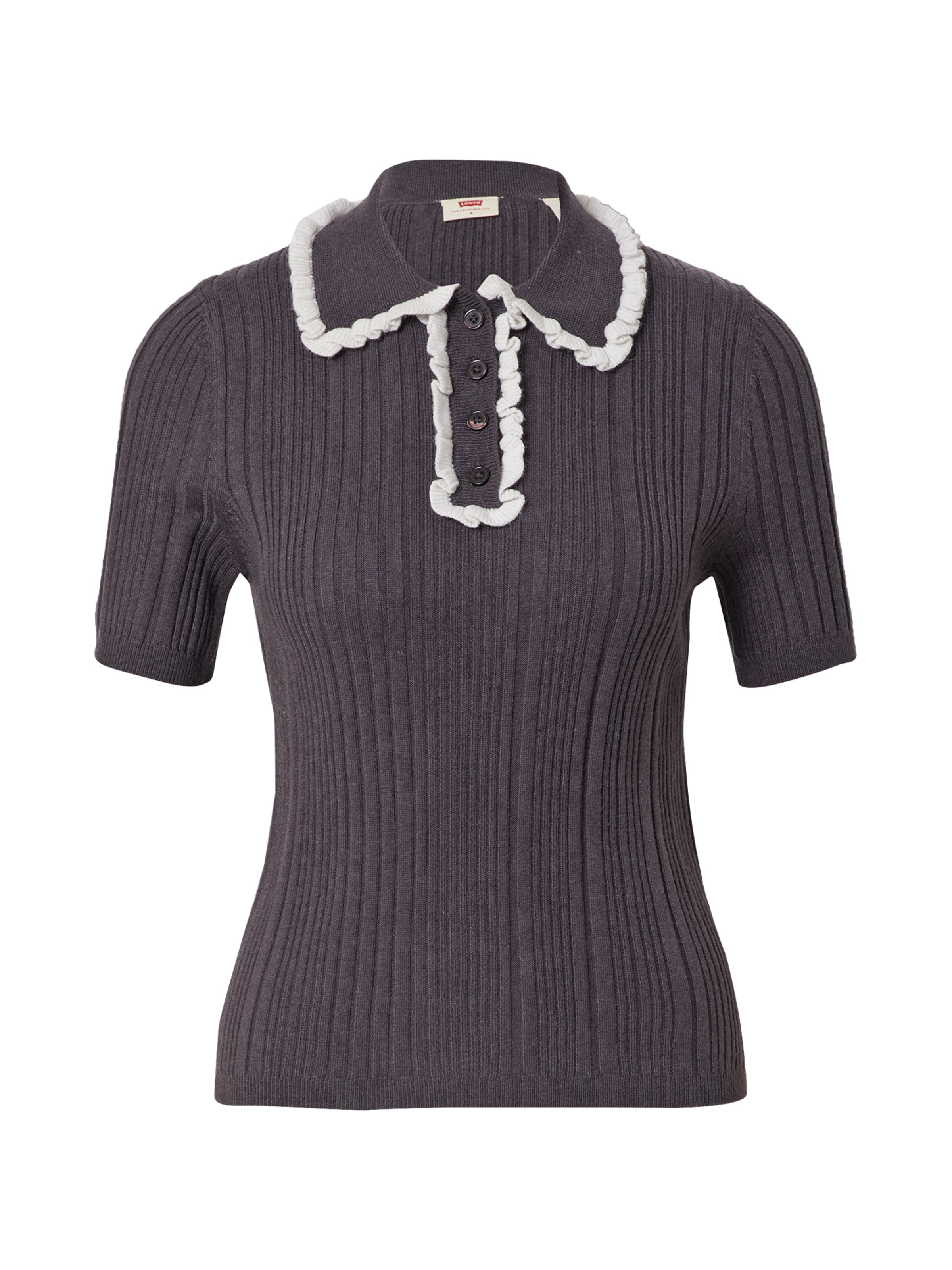 LEVI'S ® Sweater 'SS Sweater Polo' in Grey: front