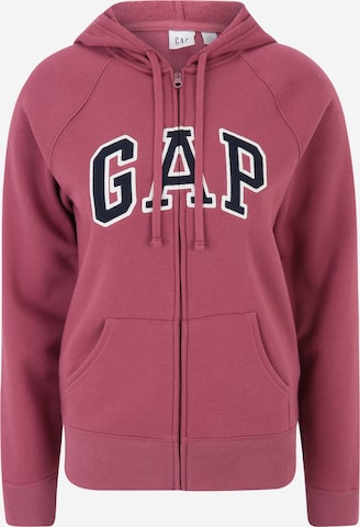 Gap Tall Sweatvest 'HERITAGE' in Roze: voorkant