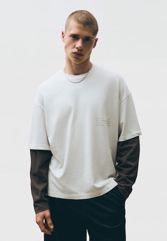 Bershka Póló - bézs: elől