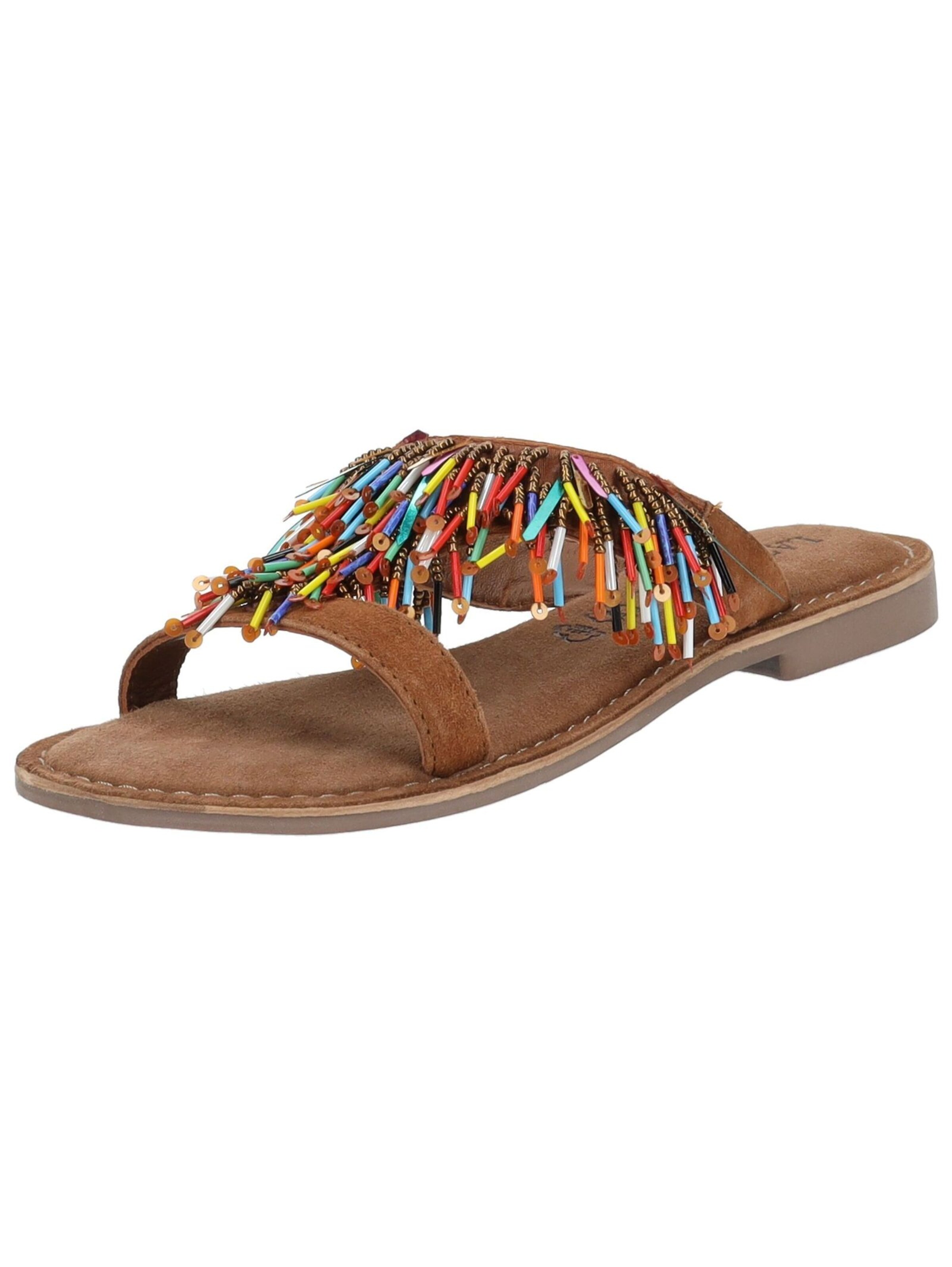 LAZAMANI Mules in Brown: front