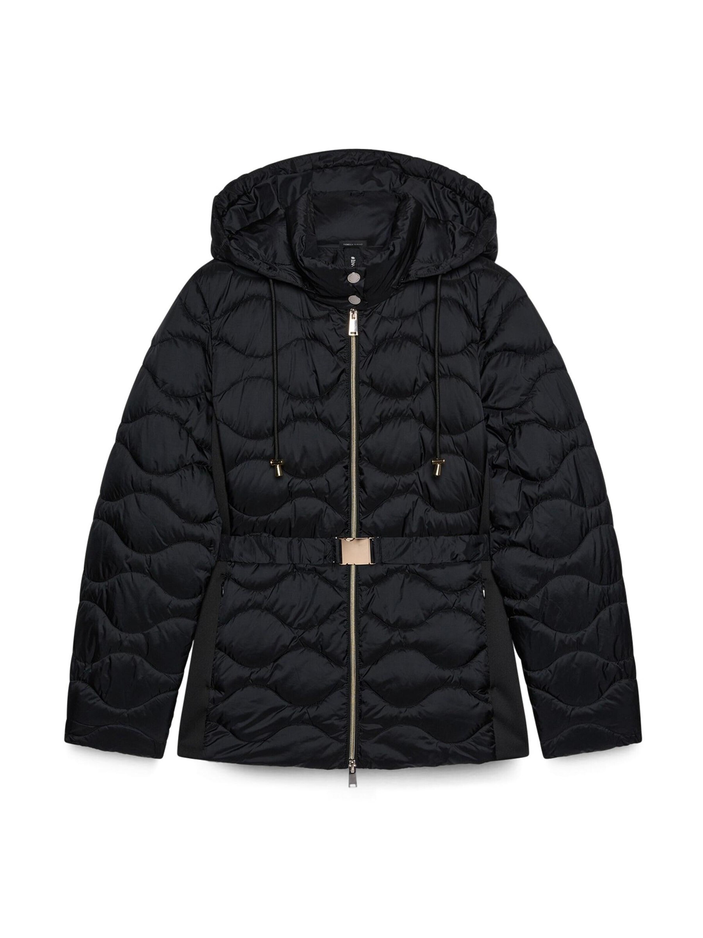 Manteau mi-saison Fiorella Rubino en noir : devant