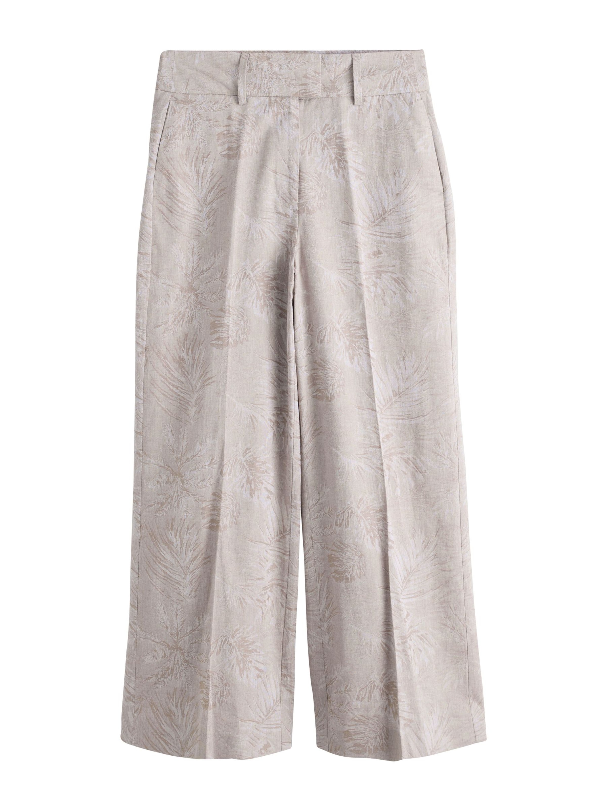 Next Wide leg Pleated Pants in Grey: front