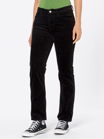 Regular Pantalon 'Pin' WEEKDAY en noir : devant