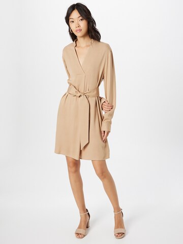 IMPERIAL Shirt Dress in Beige: front