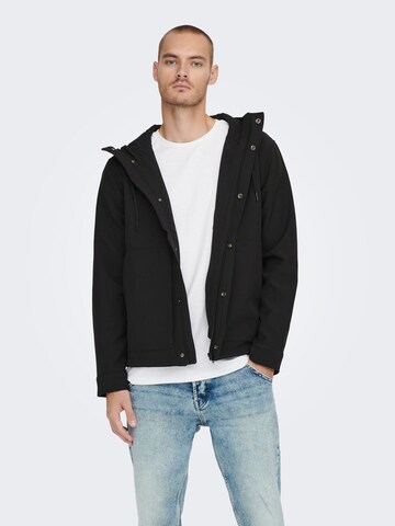 Only & Sons Between-Season Jacket in Black: front
