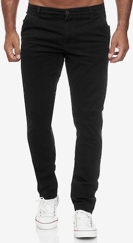 Pantalon chino '19530' Tazzio en noir : devant