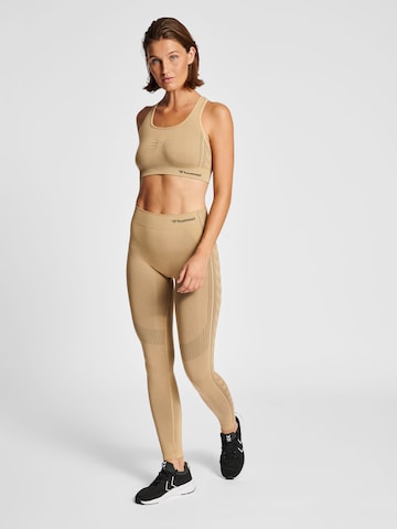 Hummel Skinny Workout Pants in Yellow